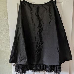 Tadashi Shoji Beaded Lace Silk Petticoat